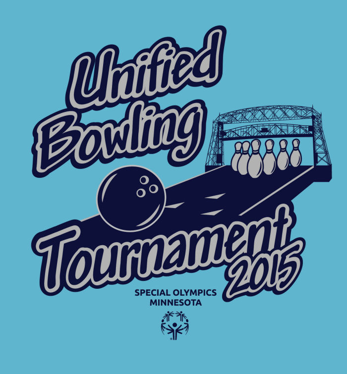 T-shirt design for 2015 Unified Bowling Tournament